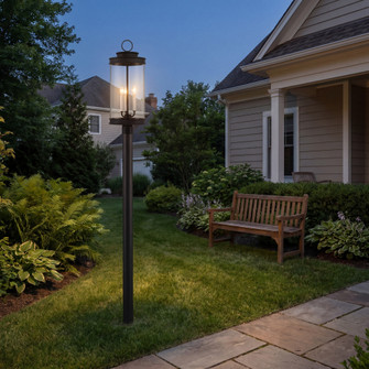 Englewood 3-Light Outdoor Post Lantern in Matte Black (128|5-902-BK)