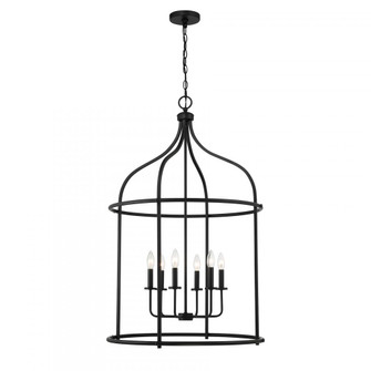 Brookstone 6-Light Pendant in Matte Black (128|3-7388-6-89)