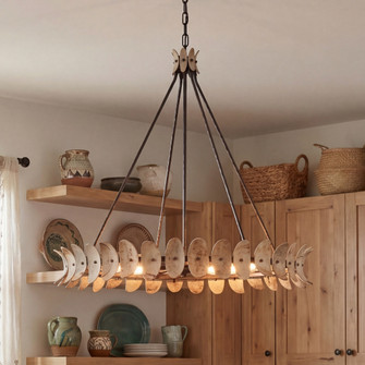 Monarch 8-Light Chandelier in Champagne Mist with Coconut Shell by Breegan Jane (128|1-8124-8-26)