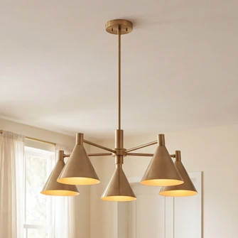 Pharos 5-Light Chandelier in Noble Brass by Breegan Jane (128|1-8004-5-127)
