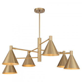 Pharos 6-Light Chandelier in Noble Brass by Breegan Jane (128|1-8003-6-127)