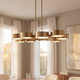 Talamanca 9-Light LED Chandelier in Noble Brass by Breegan Jane (128|1-7508-9-127)