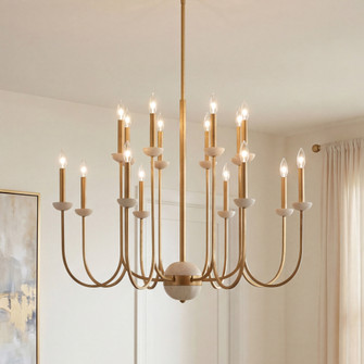Oakhurst 16-Light Chandelier in Antique Gold (128|1-2296-16-262)