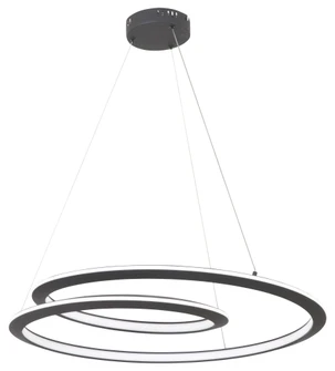 LED Pendant In Sand Coal Finish with Acrylic Diffuser (77|P1970-066-L)