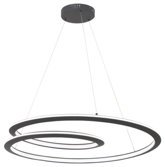 LED Pendant In Sand Coal Black Finish with Acrylic Diffuser (77|P1971-066-L)