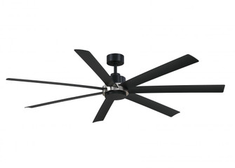 Pendry 72 inch Indoor/Outdoor Smart Ceiling Fan - Black with Brushed Nickel Accent and Black Blades (90|FPD6872BLBN)