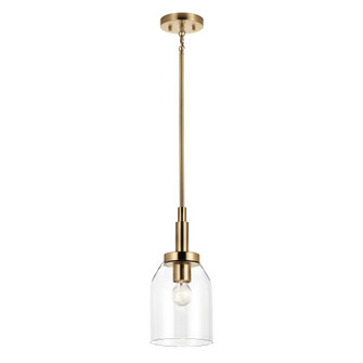 Madden 15 Inch 1 Light Mini Pendant with Clear Glass in Champagne Bronze (2|52725CPZ)