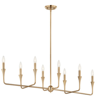Alvaro 45.5 Inch 8 Light Linear Chandelier in Champagne Bronze (2|52693CPZ)