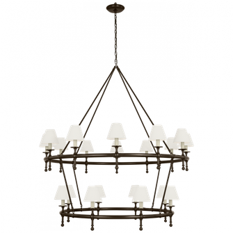 Classic 54'' Two-Tier Ring Chandelier (279|CHC 5825BZ-L)