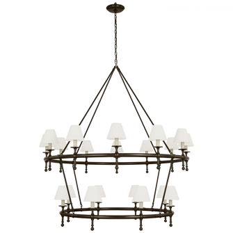 Classic 54'' Two-Tier Ring Chandelier (279|CHC 5825BZ-L)