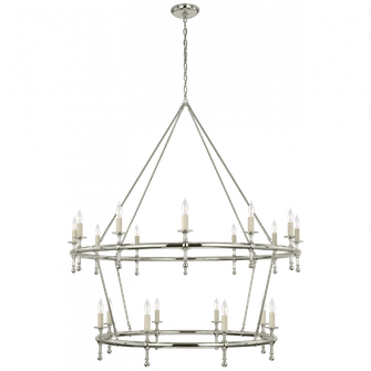 Classic 54'' Two-Tier Ring Chandelier (279|CHC 5825PN)