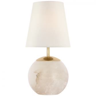 Terri 12'' Cordless Accent Lamp in Alabaster with Linen Shade (279|TOB 3100ALB-L-CL)