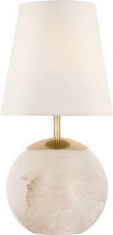 Terri 12'' Cordless Accent Lamp in Alabaster with Linen Shade (279|TOB 3100ALB-L-CL)