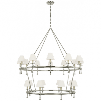 Classic 54'' Two-Tier Ring Chandelier (279|CHC 5825PN-L)
