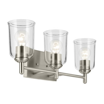 Shailene 21'' 3-Light Vanity Light with Clear Glass in Brushed Nickel (2|45574NICLR)