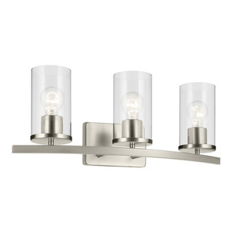 Crosby 23'' 3-Light Vanity Light with Clear Glass in Brushed Nickel (2|45497NICLR)