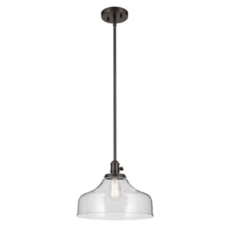 Avery 11.25'' 1-Light Bell Pendant with Clear Seeded Glass in Olde Bronze (2|43906OZ)