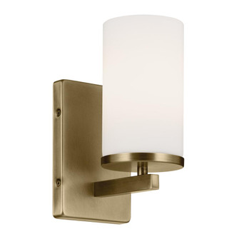 Crosby 4.5'' 1-Light Wall Sconce with Satin Etched Cased Opal Glass in Natural Brass (2|45495NBR)