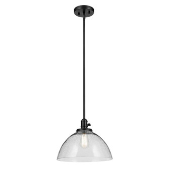 Avery 11'' 1-Light Dome Pendant with Clear Seeded Glass in Black (2|43912BK)