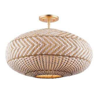 Zanzibar 22'' Soft Gold Semi Flush Mount (205|ZAN-9014-SG_CEILING)