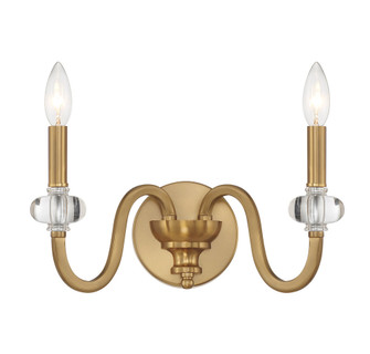 Bergdorf 2-Light Wall Sconce in Warm Brass (128|9-5800-2-322)