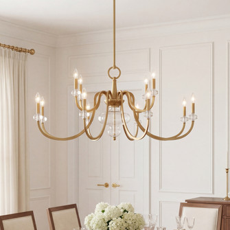 Bergdorf 12-Light Chandelier in Warm Brass (128|1-5803-12-322)