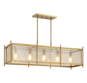 Jacobs 5-Light Linear Chandelier in Warm Brass (128|1-3802-5-322)