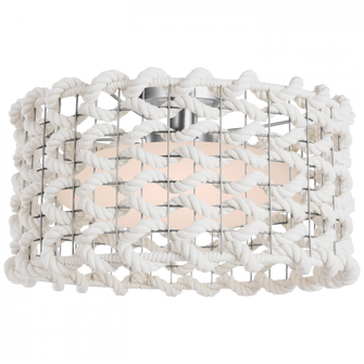 Catania 17'' Woven Flush Mount (279|FW 4034PN/WG-CR)