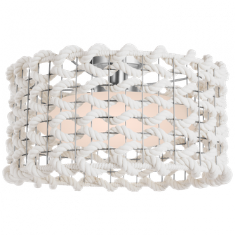 Catania 17'' Woven Flush Mount (279|FW 4034PN/WG-CR)