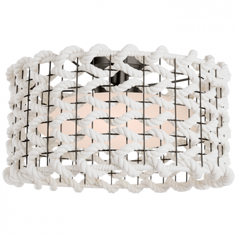 Catania 17'' Woven Flush Mount (279|FW 4034BZ/WG-CR)