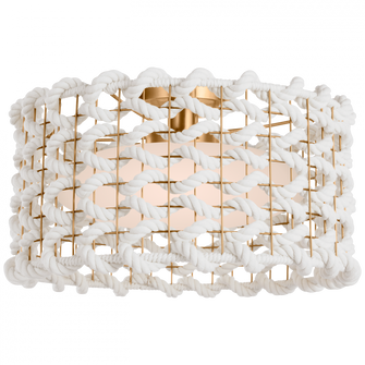 Catania 17'' Woven Flush Mount (279|FW 4034AB/WG-CR)