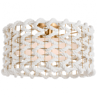 Catania 17'' Woven Flush Mount (279|FW 4034AB/WG-CR)