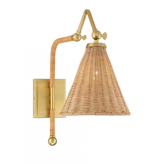 Linell 1-Light Wall Sconce in Warm Brass (128|9-1499-1-322)