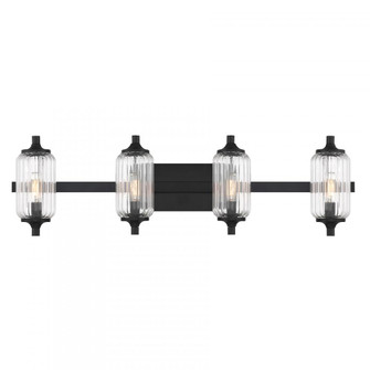 Holton 4-Light Bathroom Vanity Light in Matte Black (128|8-3024-4-BK)