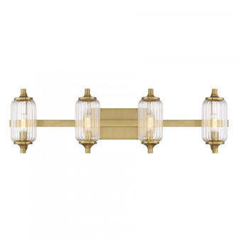 Holton 4-Light Bathroom Vanity Light in Warm Brass (128|8-3024-4-322)
