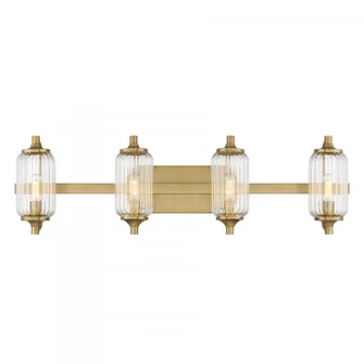 Holton 4-Light Bathroom Vanity Light in Warm Brass (128|8-3024-4-322)