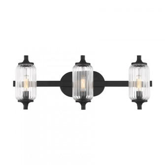 Holton 3-Light Bathroom Vanity Light in Matte Black (128|8-3024-3-BK)