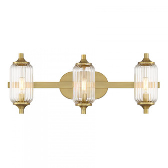 Holton 3-Light Bathroom Vanity Light in Warm Brass (128|8-3024-3-322)