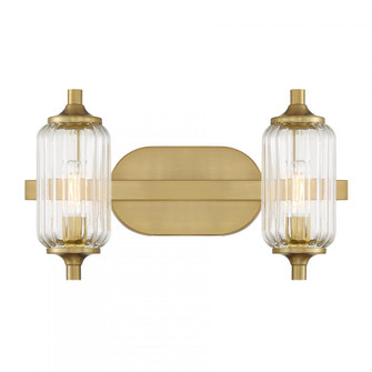 Holton 2-Light Bathroom Vanity Light in Warm Brass (128|8-3024-2-322)
