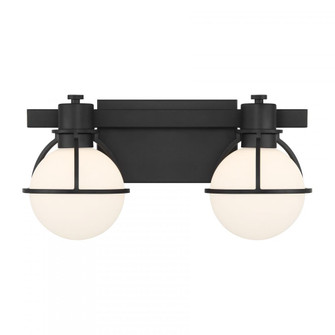 Pierce 2-Light Bathroom Vanity Light in Matte Black (128|8-1060-2-BK)