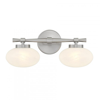 Barrow 2-Light Bathroom Vanity Light in Satin Nickel (128|8-1050-2-SN)