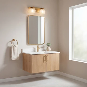 Darien 2-Light Bathroom Vanity Light in Warm Brass (128|8-1017-2-322)