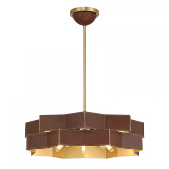 Atherton 5-Light Pendant in Warm Brass (128|7-2749-5-322)