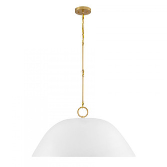 Alta 1-Light Pendant in White Bisque and Brass (128|7-2918-1-157)