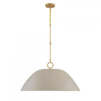 Alta 1-Light Pendant in Concrete and Brass (128|7-2918-1-156)