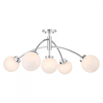 Redfield 5-Light Semi-Flush in Chrome (128|6-6199-5-11)
