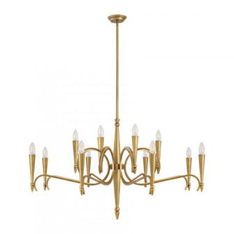 Tremont 12-Light Chandelier in Riviera Brass (128|1-9418-12-220)