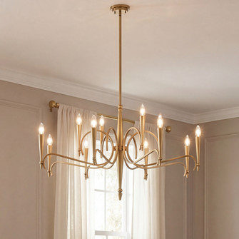 Tremont 12-Light Chandelier in Riviera Brass (128|1-9418-12-220)
