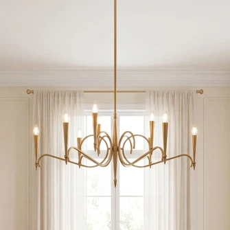 Tremont 9-Light Chandelier in Riviera Brass (128|1-9417-9-220)