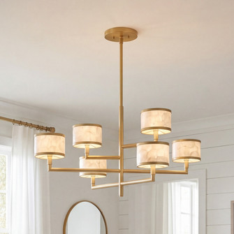 Mariquita 6-Light Chandelier in Spun Gold by Breegan Jane (128|1-6492-6-328)